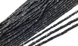 Black Tigers Eye Beads, Gemstone Beads, Jewelry Supplies for Jewelry Making, Wholesale Beads, Bulk Beads, 3-4mm , 13.5" Strand