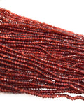 Garnet Gemstone Beads, Mozambique Garnet Beads, Jewelry Supplies for Jewelry Making, Wholesale Beads, Bulk Beads, 3 -3.5mm , 12.5" Strand