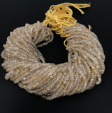 Golden Rutile Beads, Gemstone Beads, Jewelry Supplies for Jewelry Making, Wholesale Beads, Bulk Beads, AAA+ Quality, 13" Strand