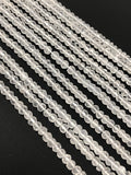 Crystal Quartz Beads, Gemstone Beads, Wholesale Beads, Bulk Beads, Jewelry Making Supplies, AAA Quality, 4-4.5mm, 13" Strand