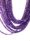 Natural Amethyst Faceted Gemstone Beads, Bulk Wholesale Jewelry Making Supplies, AAA quality 3.5mm- 4mm, 13" Strand