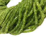 13" Natural Peridot Gemstone Beads, Genuine Gemstone Wholesale Bulk Beads for Jewelry Making, Peridot Beads AAA Quality, 4mm - 4.5mm