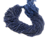 Natural Iolite Faceted Beads, Gemstone Beads, Wholesale Beads, Bulk Beads, AA Quality, 4-4.5mm, 13" Strand