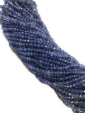 Natural Iolite Faceted Beads, Gemstone Beads, Wholesale Beads, Bulk Beads, AA Quality, 4-4.5mm, 13" Strand