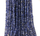 Natural Iolite Faceted Beads, Gemstone Beads, Wholesale Beads, Bulk Beads, AA Quality, 4-4.5mm, 13" Strand