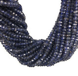 Natural Iolite Faceted Beads, Gemstone Beads, Wholesale Beads, Bulk Beads, AA Quality, 5-6mm, 13" Strand