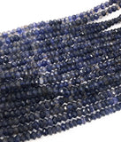Natural Iolite Faceted Beads, Gemstone Beads, Wholesale Beads, Bulk Beads, AA Quality, 5-6mm, 13" Strand