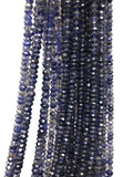 Natural Iolite Faceted Beads, Gemstone Beads, Wholesale Beads, Bulk Beads, AA Quality, 5-6mm, 13" Strand
