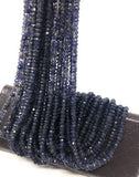 Natural Iolite Faceted Beads, Gemstone Beads, Wholesale Beads, Bulk Beads, AA Quality, 5-6mm, 13" Strand