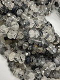 Natural Rutile Beads, Gemstone Beads, Jewelry Supplies for Jewelry Making, Wholesale Beads, Bulk Beads, AAA+ Quality 7-8mm 9" Strand
