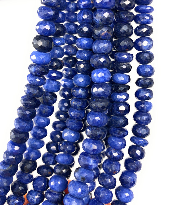 Sodalite Gemstone Beads, Natural Gemstone Beads, Beading Supplies for Jewelry Making, Wholesale Beads, Bulk Beads, 8-9mm, 8