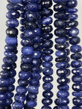 Sodalite Gemstone Beads, Natural Gemstone Beads, Beading Supplies for Jewelry Making, Wholesale Beads, Bulk Beads, 8-9mm, 8"Strand