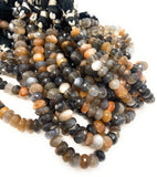 Multi Moonstone Beads, Gemstone Beads, Jewelry Supplies for Jewelry Making, Wholesale Beads, Bulk Beads, AAA+ Quality, 8" Strand