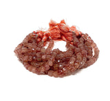 Strawberry Quartz Gemstone Beads Cube Shape, Jewelry Supplies for Jewelry Making, Wholesale Bulk Beads, 7-8mm, 8" Strand