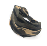 Extra Wide Camouflage Boho Headband, Cotton Turban Headwrap for Women, Sports Yoga Headband, Bandana Headband, Scrunchy Headband