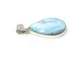 Larimar Pendant, Gemstone Pendant, Bohemian Jewelry, Sterling Silver Pendant, Natural Gemstone Pendant, 48.5 x 22.75mm