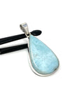 Larimar Pendant, Gemstone Pendant, Bohemian Jewelry, Sterling Silver Pendant, Natural Gemstone Pendant, 54x27.25mm