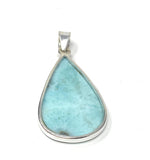 Larimar Pendant, Gemstone Pendant, Bohemian Jewelry, Sterling Silver Pendant, Natural Gemstone Pendant, 54x27.25mm