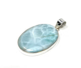 Larimar Pendant, Gemstone Pendant, Larimar, Sterling Silver Bohemian Jewelry, Natural Gemstone Pendant, 53x28.15mm