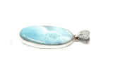 Larimar Pendant, Gemstone Pendant, Sterling Silver Pendant, Bohemian Jewelry, Natural Gemstone Pendant, 49.35 X 18.5mm
