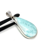 Larimar Pendant, Gemstone Pendant, Bohemian Jewelry, Sterling Silver Pendant, Natural Gemstone Pendant, 60.25 X 29.5mm
