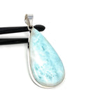 Larimar Pendant, Gemstone Pendant, Bohemian Jewelry, Sterling Silver Pendant, Natural Gemstone Pendant, 64.85 X 30.35mm
