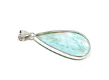 Larimar Pendant, Gemstone Pendant, Bohemian Jewelry, Sterling Silver Pendant, Natural Gemstone Pendant, 64.85 X 30.35mm