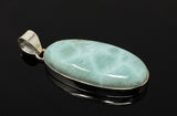 Larimar Pendant, Gemstone Pendant, Sterling Silver Pendant, Bohemian Jewelry, Natural Gemstone Pendant, 55.25x21mm