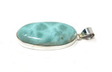 Larimar Pendant, Gemstone Pendant, Sterling Silver Pendant, Bohemian Jewelry, Natural Gemstone Pendant, 55.25x21mm