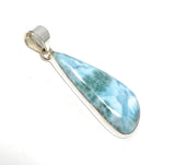 Larimar Pendant, Gemstone Pendant, Bohemian Jewelry, Sterling Silver Pendant, Natural Gemstone Pendant, 55.25mm X 19mm