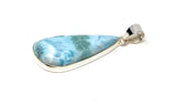 Larimar Pendant, Gemstone Pendant, Bohemian Jewelry, Sterling Silver Pendant, Natural Gemstone Pendant, 55.25mm X 19mm