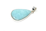 Larimar Pendant, Gemstone Pendant, Bohemian Jewelry, Sterling Silver Pendant, Natural Gemstone Pendant, 50.45 x 24mm