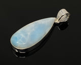 Larimar Pendant, Gemstone Pendant, Bohemian Jewelry, Sterling Silver Pendant, Natural Gemstone Pendant, 51.75 x 17.5mm