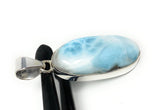 Larimar Pendant, Gemstone Pendant, Sterling Silver Pendant, Bohemian Jewelry, Natural Gemstone Pendant, 47mm X 17mm