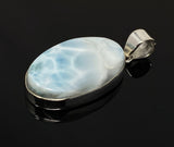 Larimar Pendant, Gemstone Pendant, Sterling Silver Pendant, Bohemian Jewelry, Natural Gemstone Pendant, 44mm X 20mm