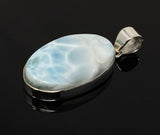 Larimar Pendant, Gemstone Pendant, Sterling Silver Pendant, Bohemian Jewelry, Natural Gemstone Pendant, 44mm X 20mm