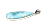 Larimar Pendant, Gemstone Pendant, Bohemian Jewelry, Sterling Silver Pendant, Natural Gemstone Pendant, 64.25mm X 18.75mm