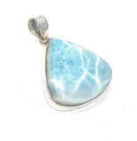 Larimar Pendant, Gemstone Pendant, Bohemian Jewelry, Sterling Silver Pendant, Natural Gemstone Pendant, 48mm X 38mm