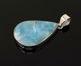 Larimar Pendant, Gemstone Pendant, Bohemian Jewelry, Sterling Silver Pendant, Natural Gemstone Pendant, 51mm X 27.3mm