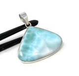 Larimar Pendant, Gemstone Pendant, Bohemian Jewelry, Sterling Silver Pendant, Natural Gemstone Pendant, 43.75mm X 42mm