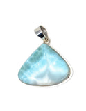 Larimar Pendant, Gemstone Pendant, Bohemian Jewelry, Sterling Silver Pendant, Natural Gemstone Pendant, 43.75mm X 42mm