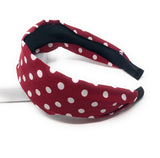 Wide Polka Dot Headband for Girls, Vintage Style Hairband, Gifts for Girls, Back to School, Adult Headband