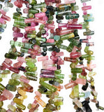 Natural Tourmaline Side Drilled Stick Beads, Gemstone Beads, Natural Tourmaline Beads, Jewelry Supplies, Wholesale Bulk Beads, 8" Strand