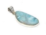 Larimar Pendant, Gemstone Pendant, Bohemian Jewelry, Sterling Silver Pendant, Natural Gemstone Pendant, 47.3mm X 19.35mm