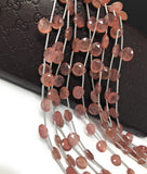 Strawberry Quartz Beads, Gemstone Beads, Jewelry Supplies for Jewelry Making, Wholesale Bulk Beads, 8" Strand