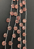 Strawberry Quartz Beads, Gemstone Beads, Jewelry Supplies for Jewelry Making, Wholesale Bulk Beads, 8" Strand