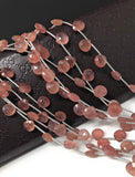 Strawberry Quartz Beads, Gemstone Beads, Jewelry Supplies for Jewelry Making, Wholesale Bulk Beads, 8" Strand