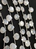 White Moonstone Beads, Gemstone Beads, Jewelry Supplie for Jewelry Making, Wholesale Beads, Bulk Beads, 8mm -10mm, 8"Strand