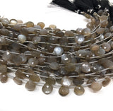 Gray Moonstone Beads, Gemstone Beads, Jewelry Supplies for Jewelry Making, Wholesale Bulk Beads, 9-10mm, 8" Strand