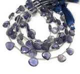 Natural Iolite Beads, Gemstone Beads, Wholesale Beads, Bulk Beads, Jewelry Making Supplies, 8.5mm -9.5mm, 8" Strand